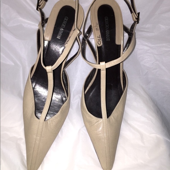 Giorgio Armani Leather Slingback’s - Picture 4 of 9